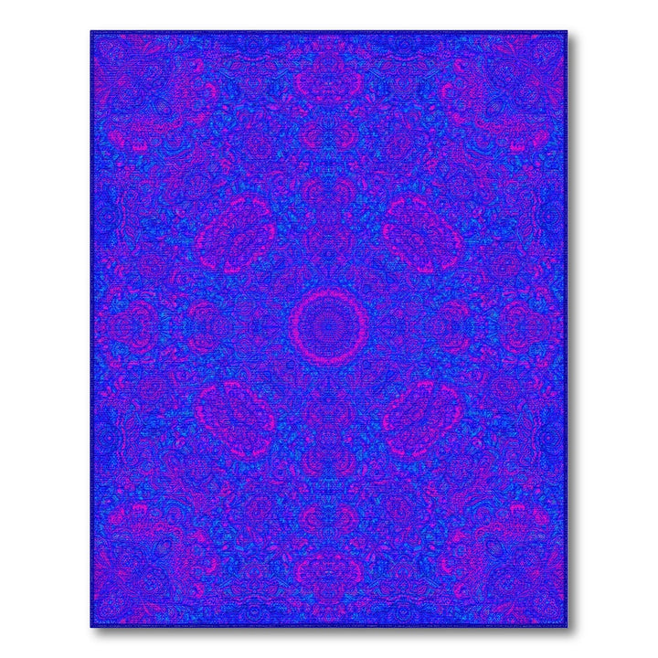 Boho Chic Purple Vibrant Purple Mandala Boho Area Rug