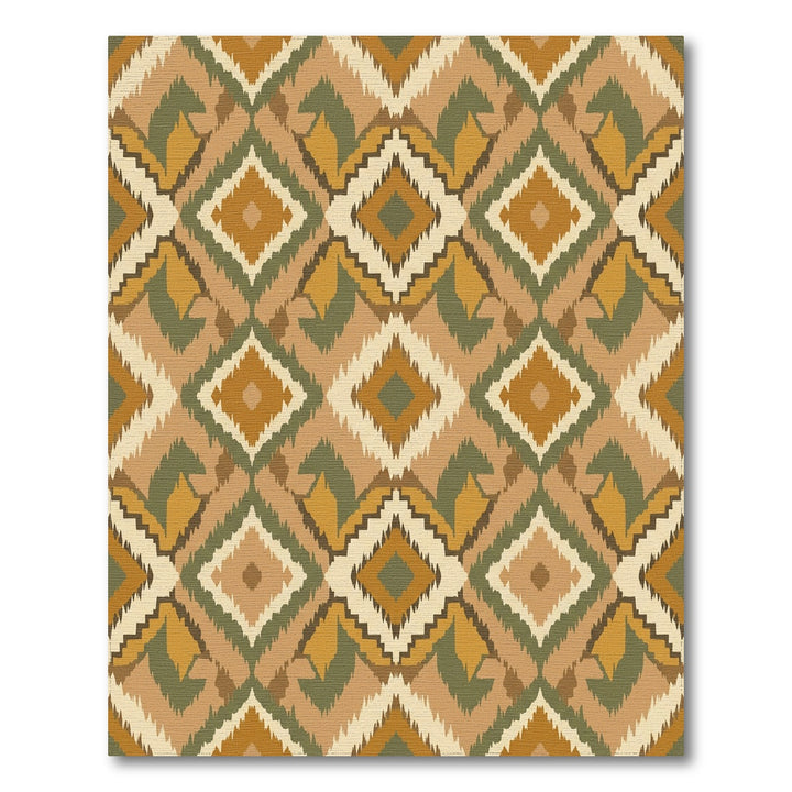 Earthy Tone Jagged Diamond Rug