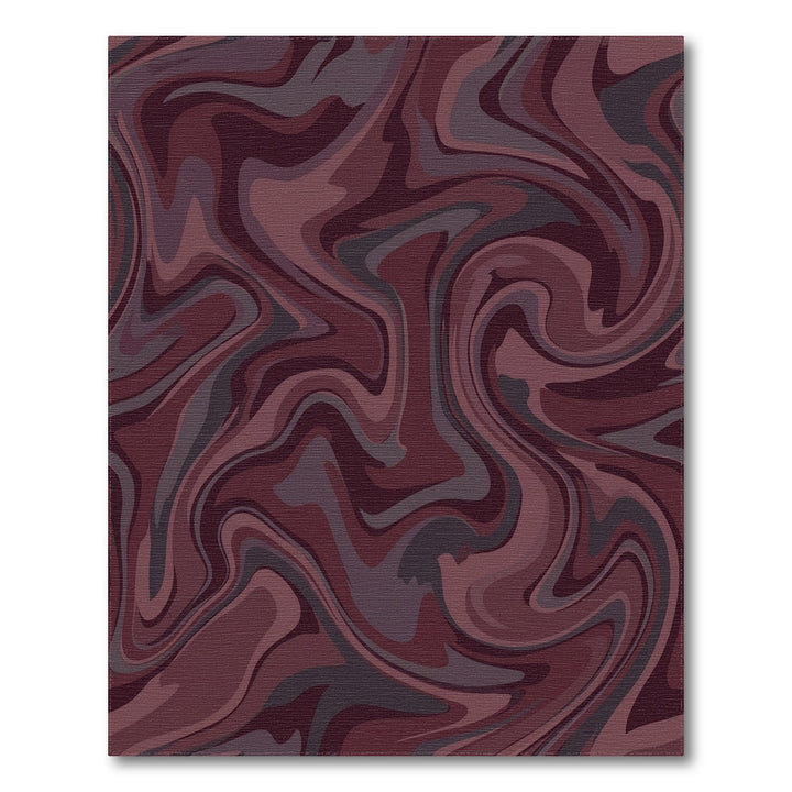 Deep Plum Swirl Marble Rug