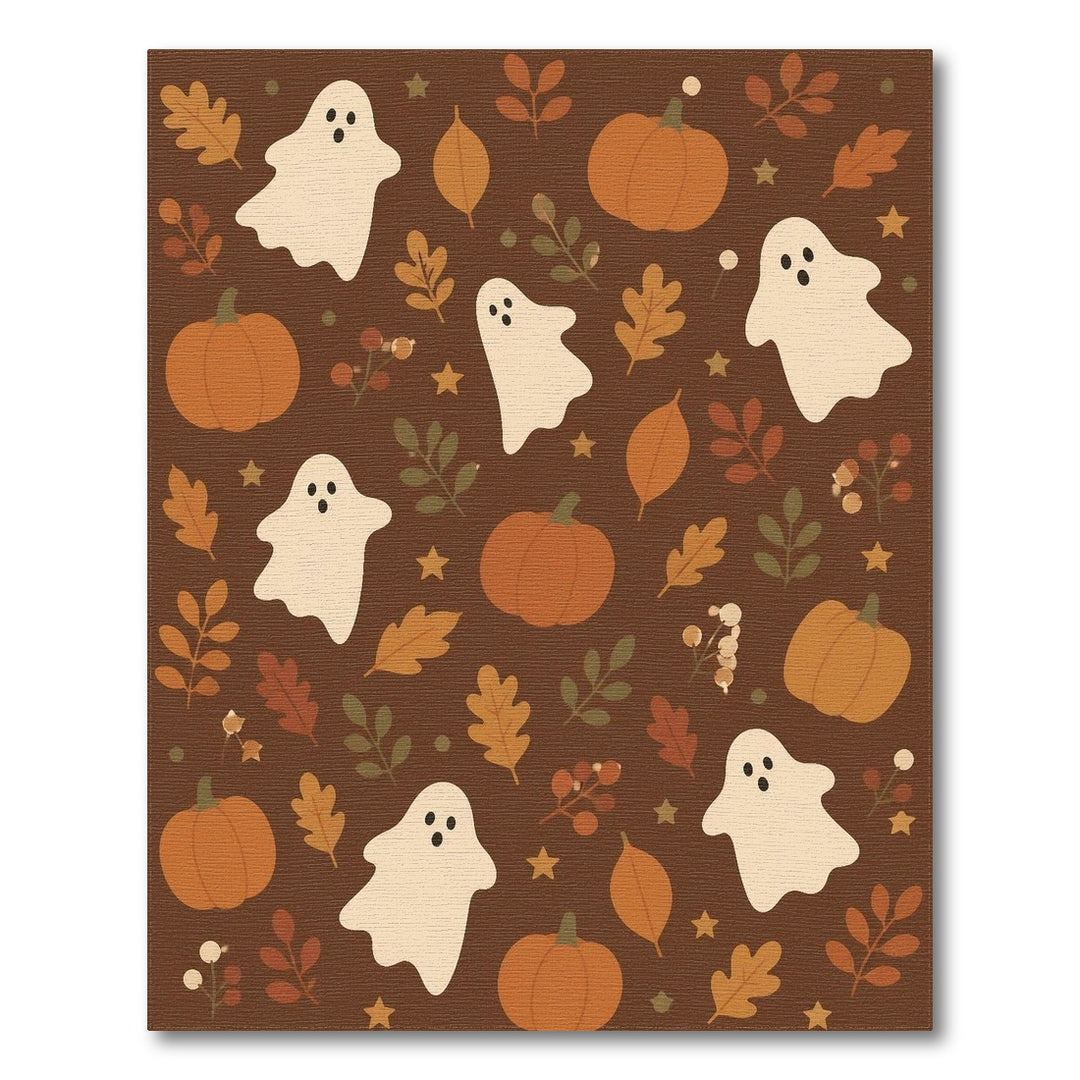 Ghost Pumpkin Halloween Washable Area Rug
