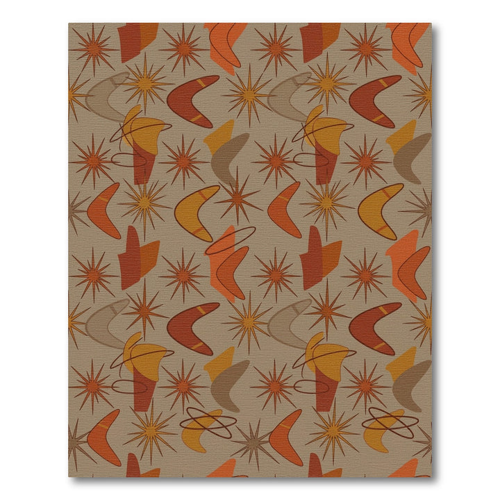 Mid Century Boomarang Starburst Accents Rug
