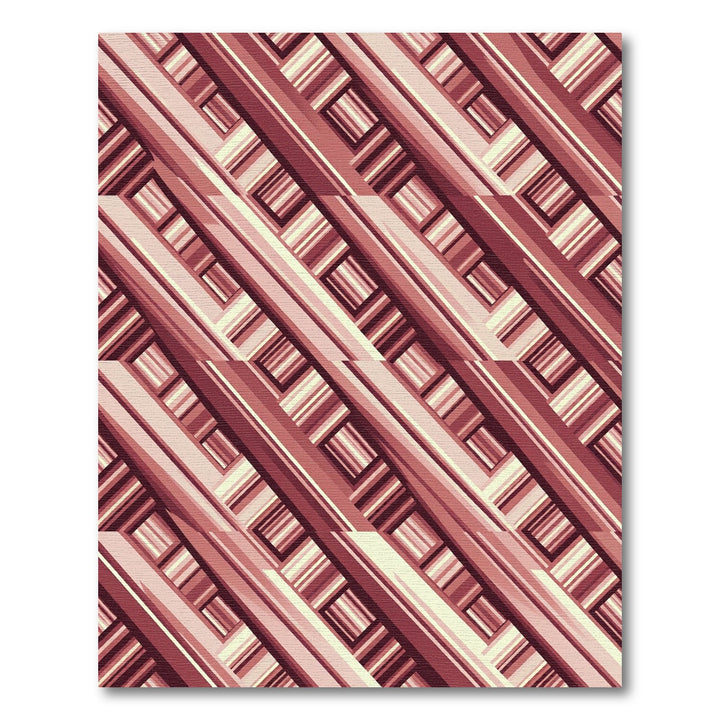 Rose Gold Interlocking Stripe Weave Rug