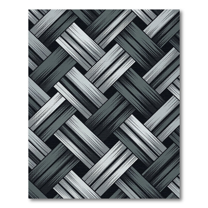 Gray Woven Herringbone Weave Rug