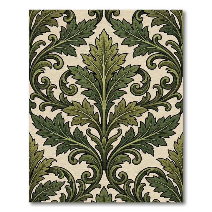 Emerald Green Acanthus Scroll Rug