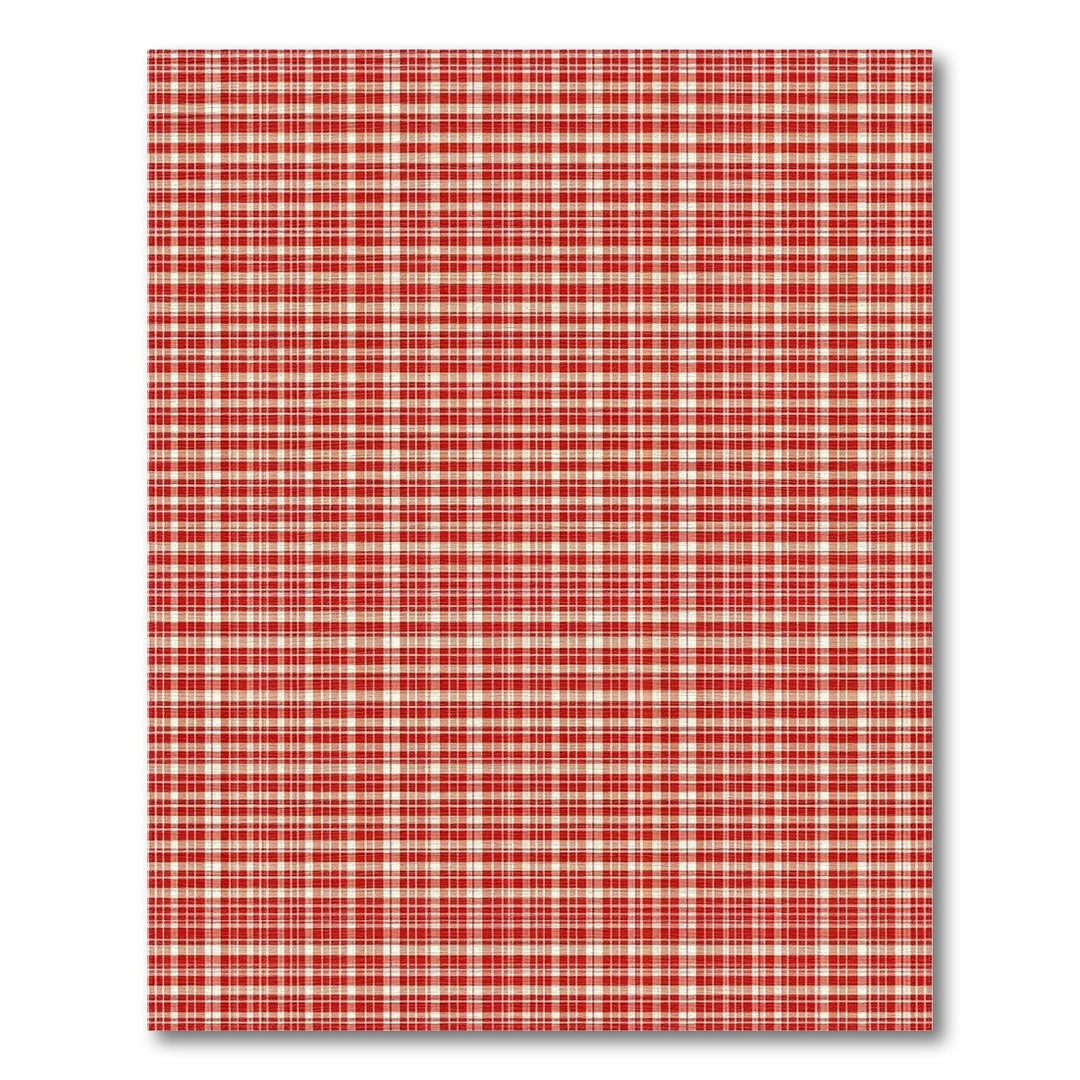 Checkered Red Checkered Washable Area Rug