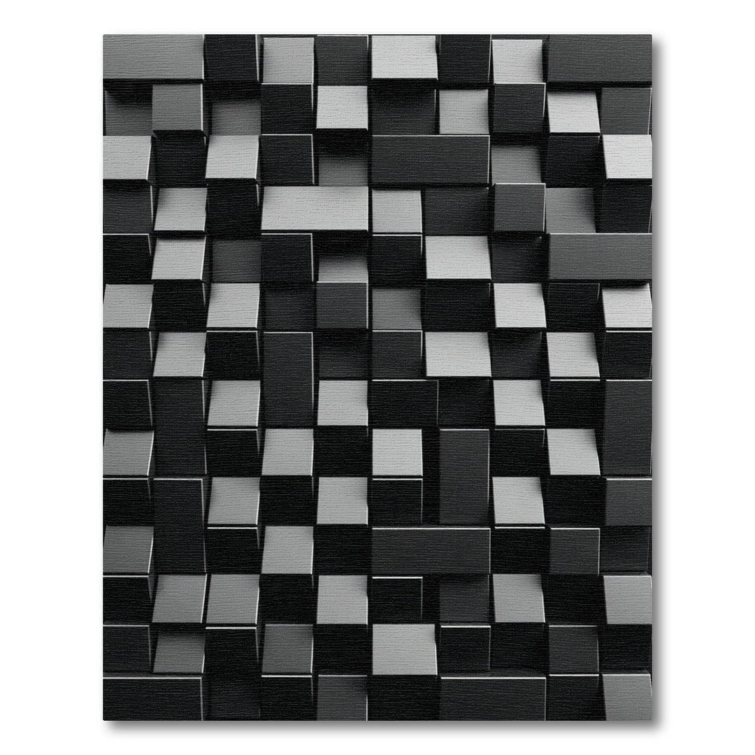 Monochromatic 3D Geometric Stack Rug