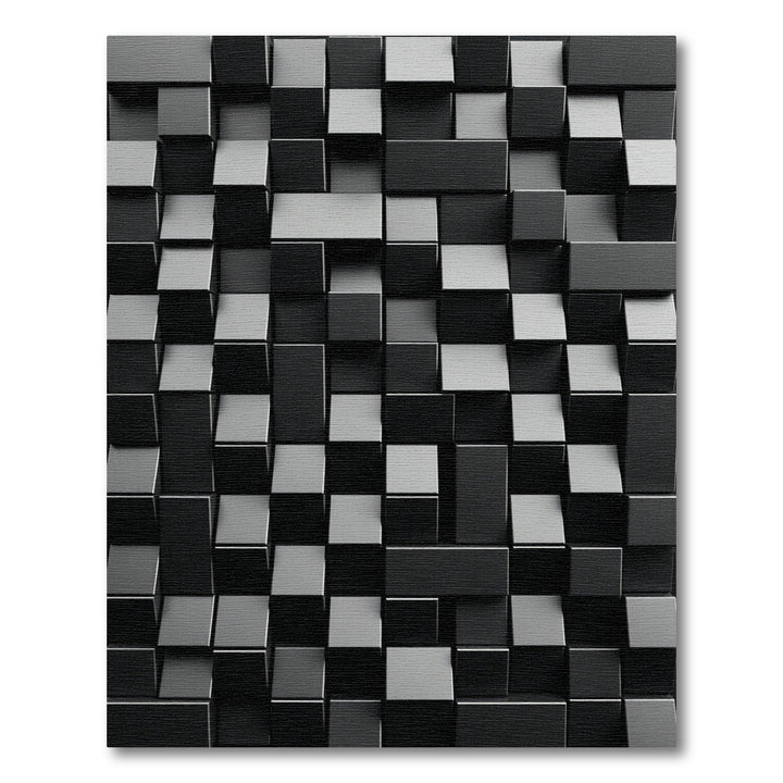 Monochromatic 3D Geometric Stack Rug