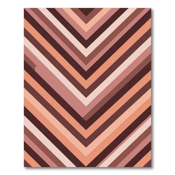Earthy Chevron Stripe Geometric Rug