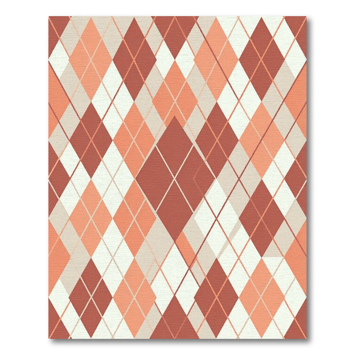 Argyle Diamond Coral Cream Rug