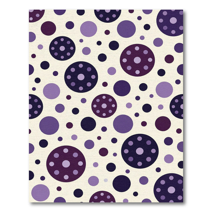 Purple Circles Scattered Dot Rug