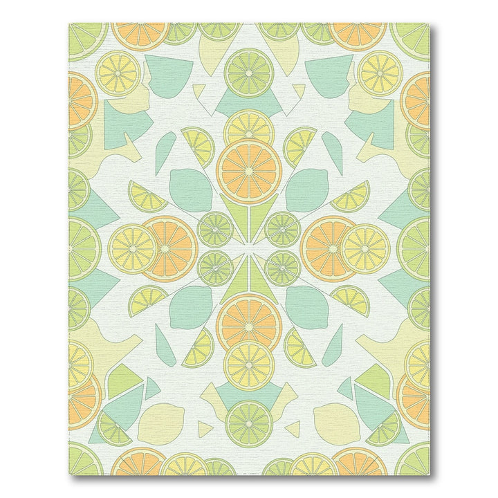 Citrus Slices Mandala Geometric Rug