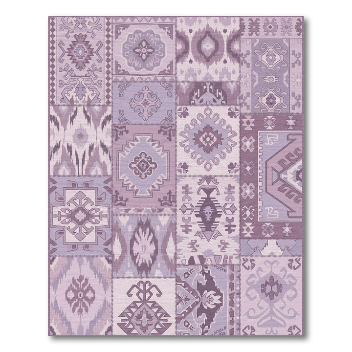 Patchwork Purple Geometric Kilim Rug