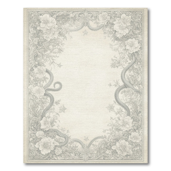 Vintage Serpent Floral Area Rug
