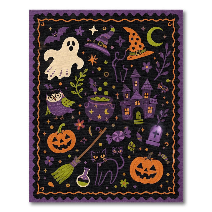 Halloween Magic Purple Area Rug