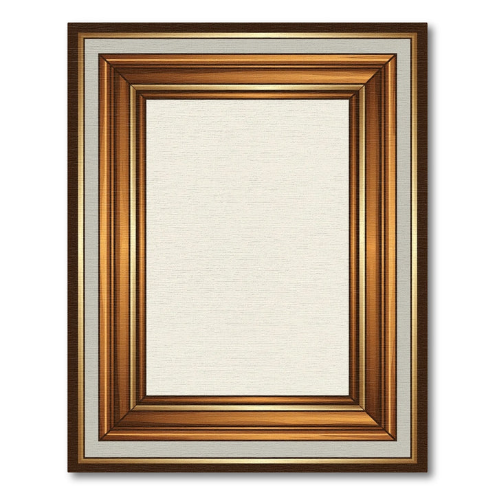 Elegant Bronze and Gold Ornate Frame Rug