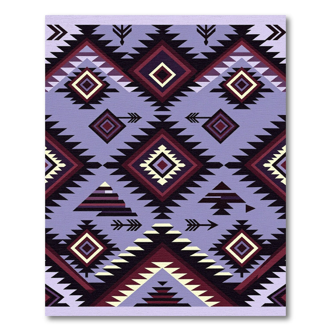 Purple Native American Diamond Navajo Rug