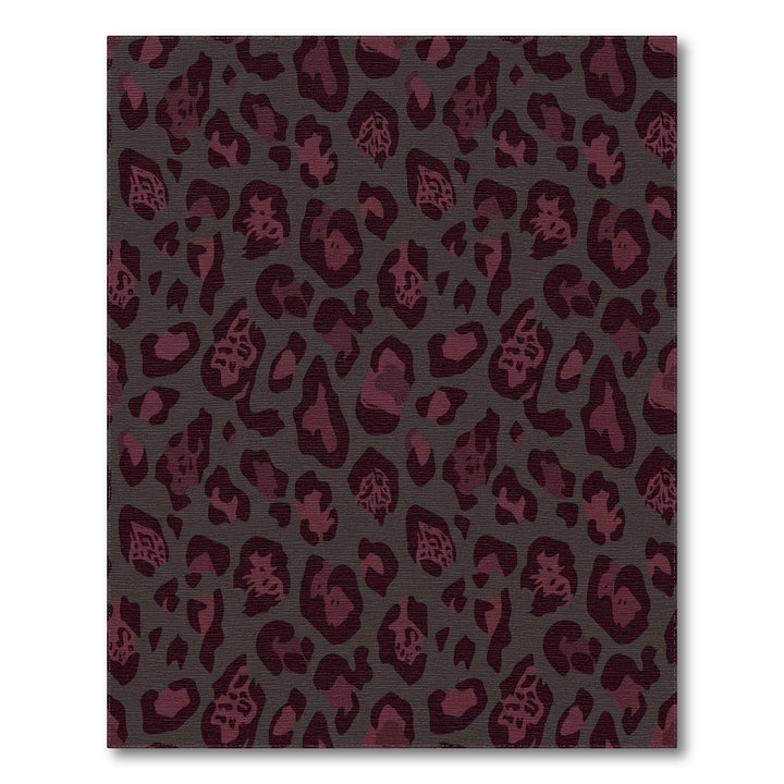 Deep Burgundy Leopard Spot Rug