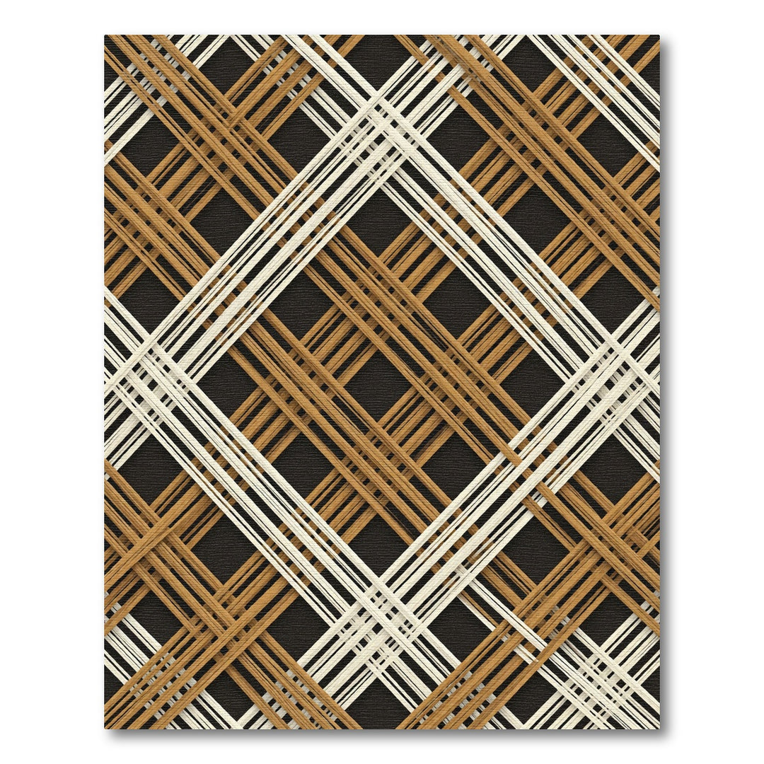 Tan Beige Diagonal Weave Rug
