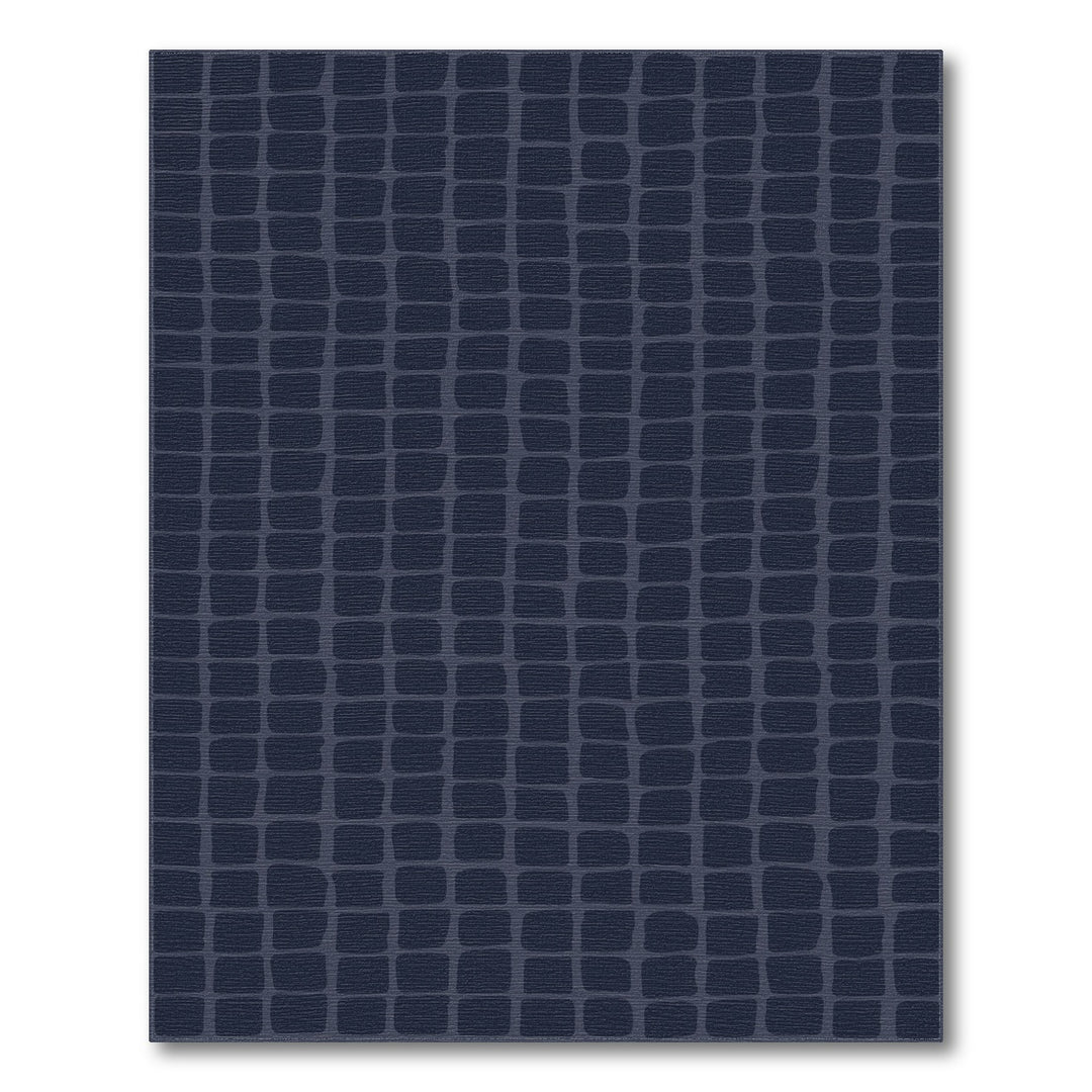 Navy Blue Geometric Area Rug