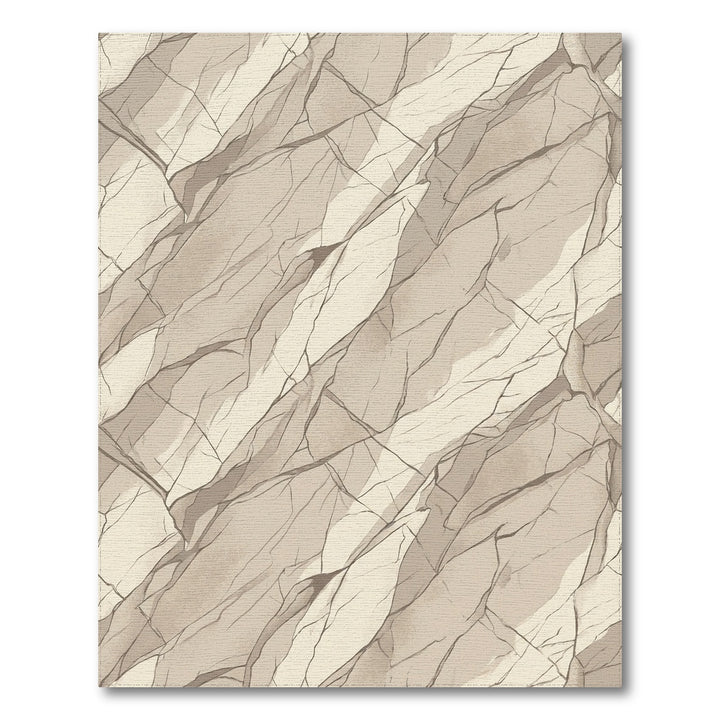 Textured Stone Landscape Cream Rug