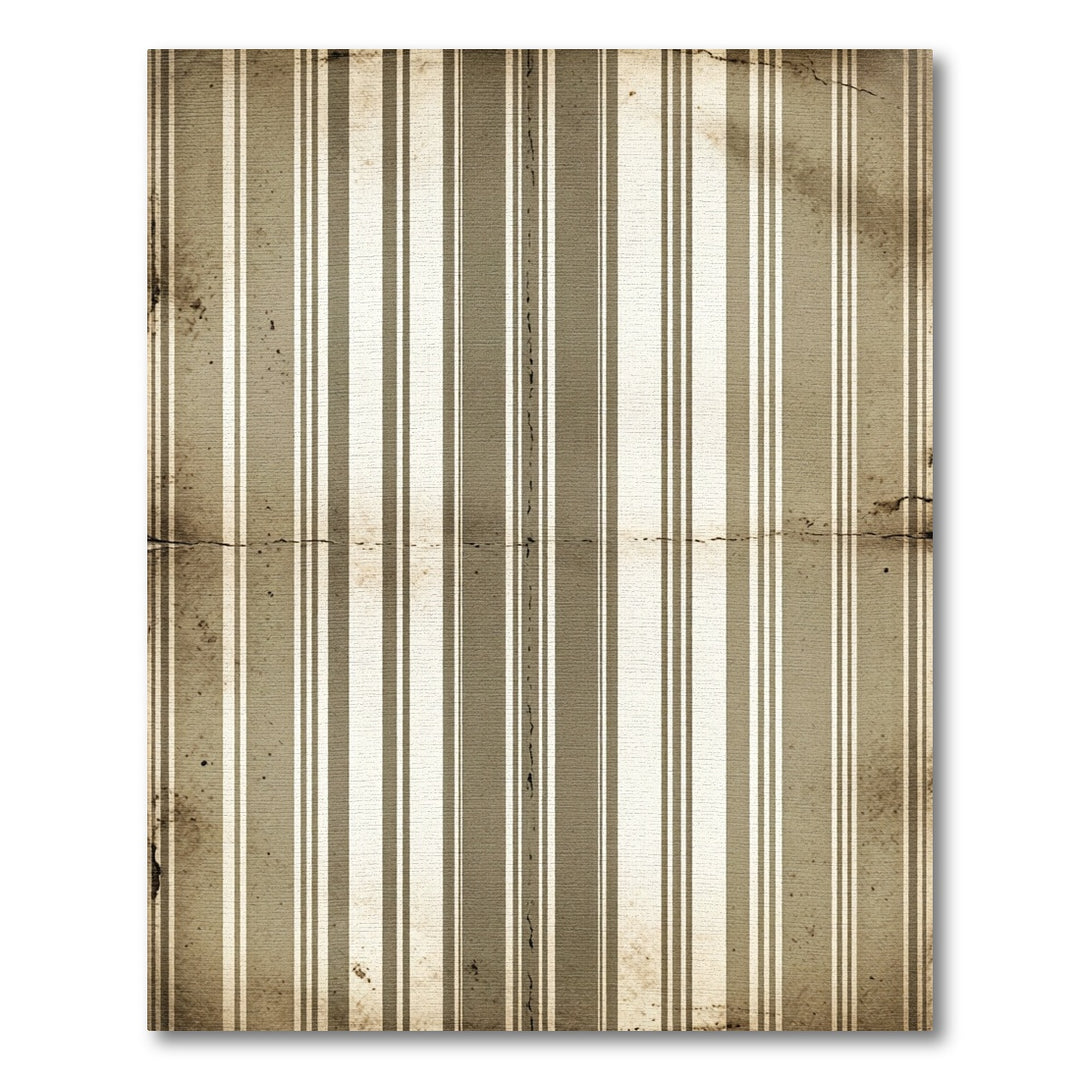 Vintage Gray White Stripe Rug