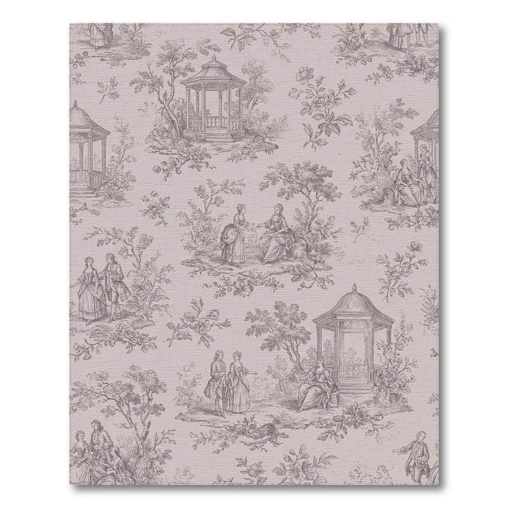Romantic Rose Garden Figures Gazebo Rug