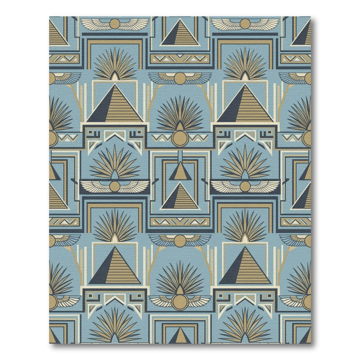 Egyptian Pyramid Regal Gold Medallion Rug