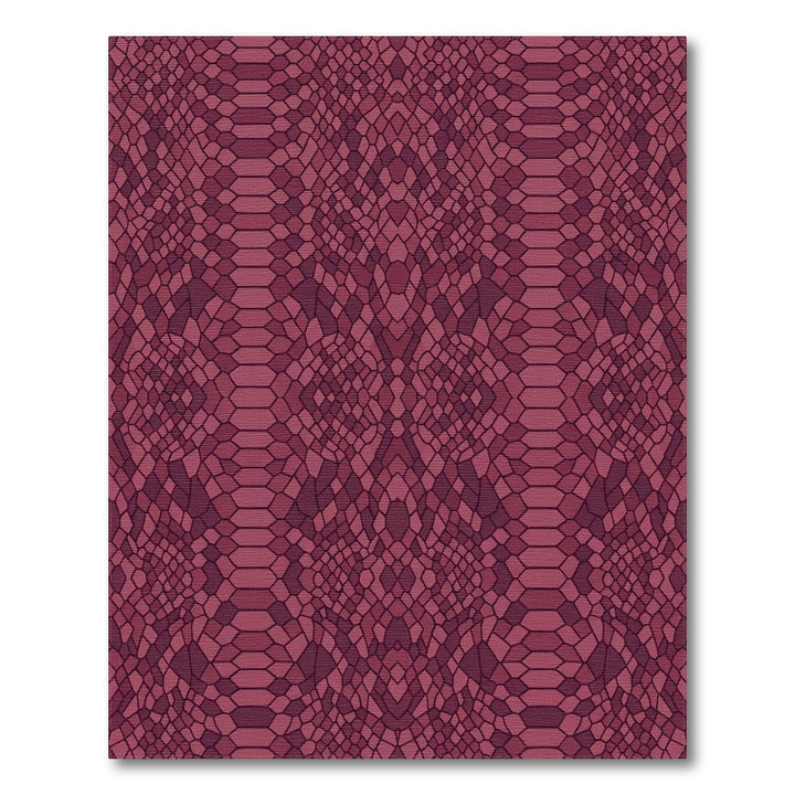 Deep Burgundy Snake Skin Texture Rug