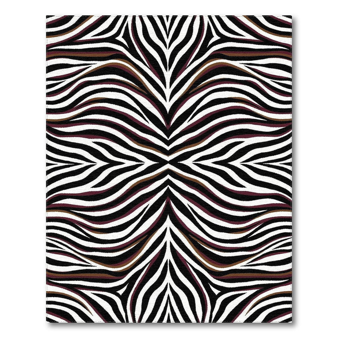 Bold Multi-Color Zebra Wave Area Rug