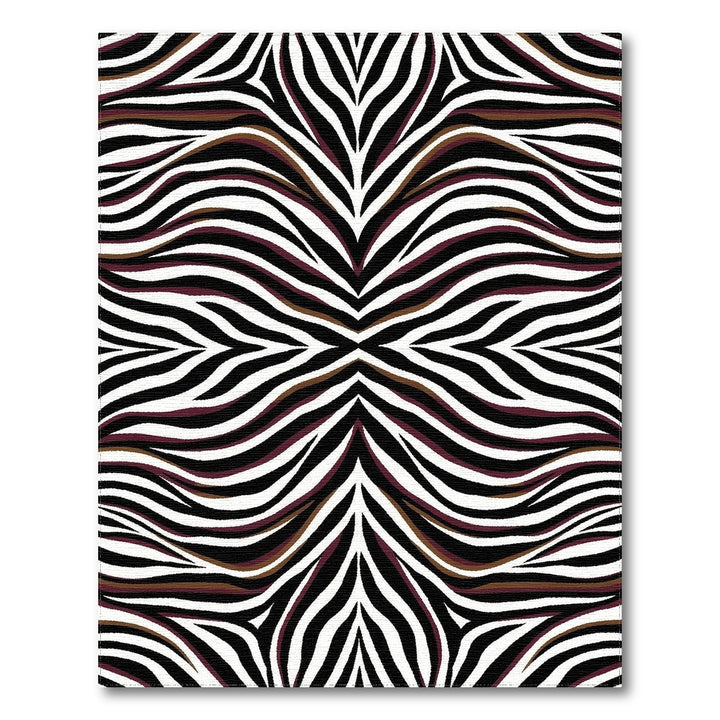 Bold Multi-Color Zebra Wave Area Rug