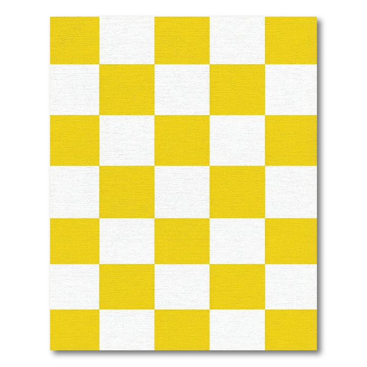 Jazzy Yellow Squares Area Rug