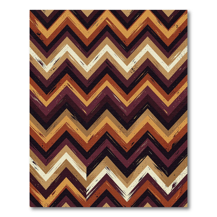 Bohemian Earth Tone Chevron Rug