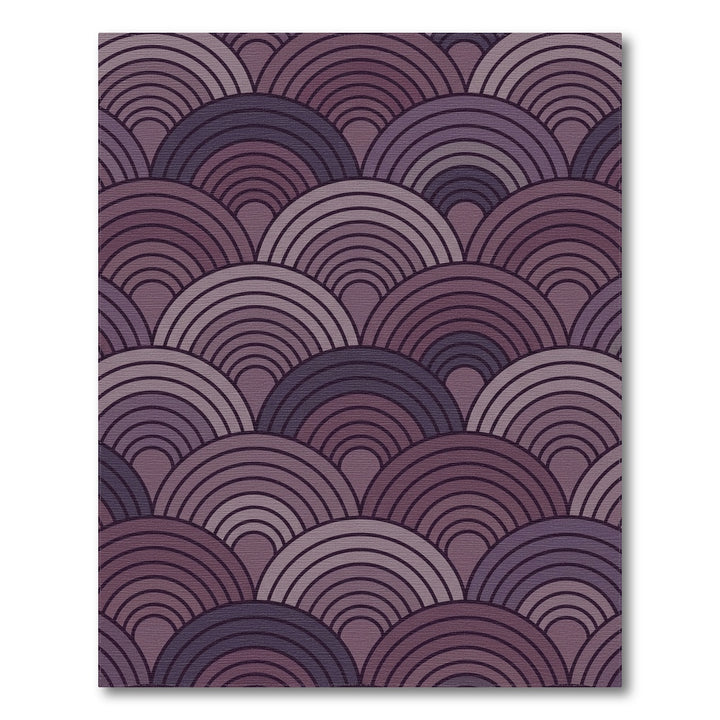 Plum Aura Scale Arch Rug