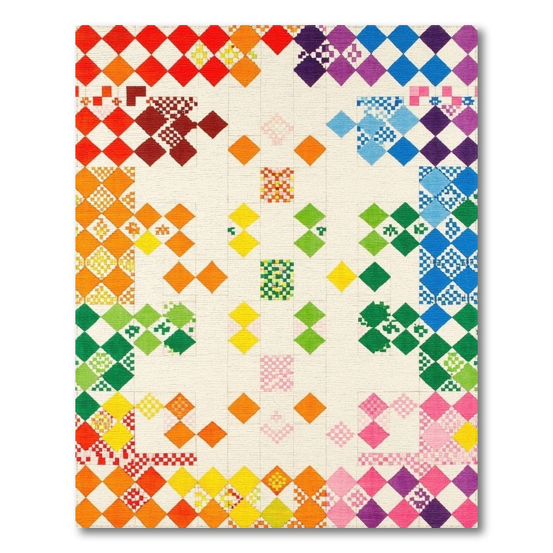 Vibrant Multi-Color Geometric Area Rug