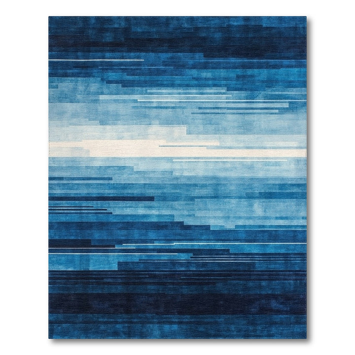 Blue Abstract Horizon Area Rug