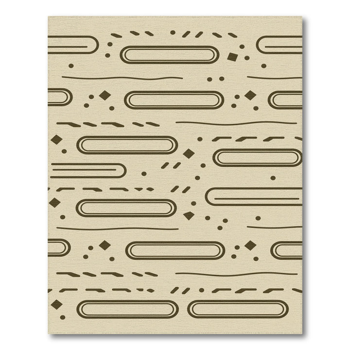Beige Geometric Modern Area Rug