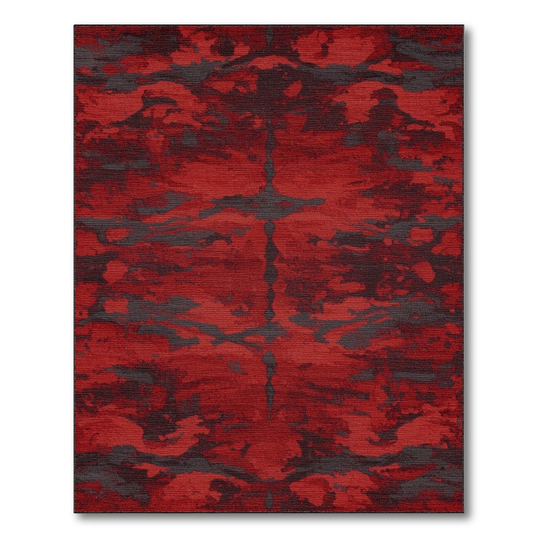 Abstract Area Red Abstract Area Rug
