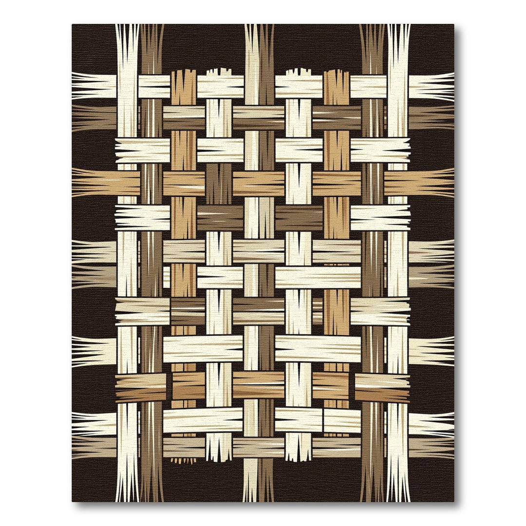 Woven Bamboo Wood Texture Rug