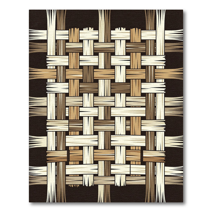 Woven Bamboo Wood Texture Rug