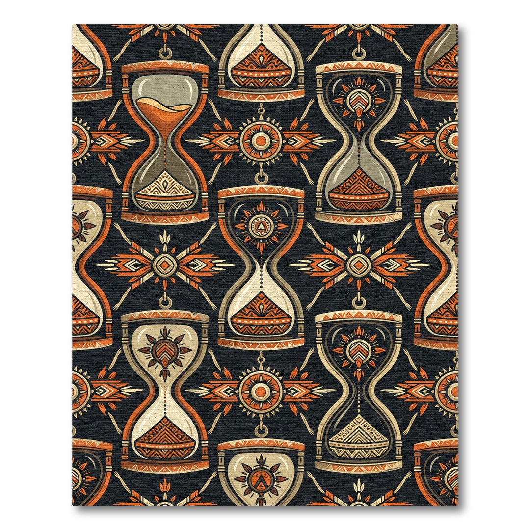 Tribal Hourglass Sunburst Rug