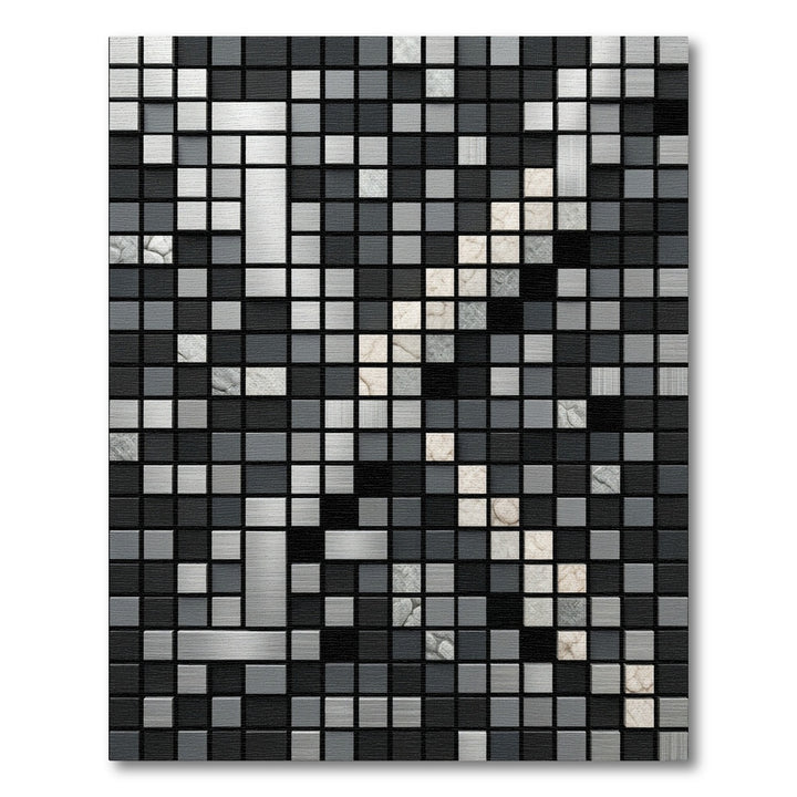 Monochromatic Textured Tile Rug