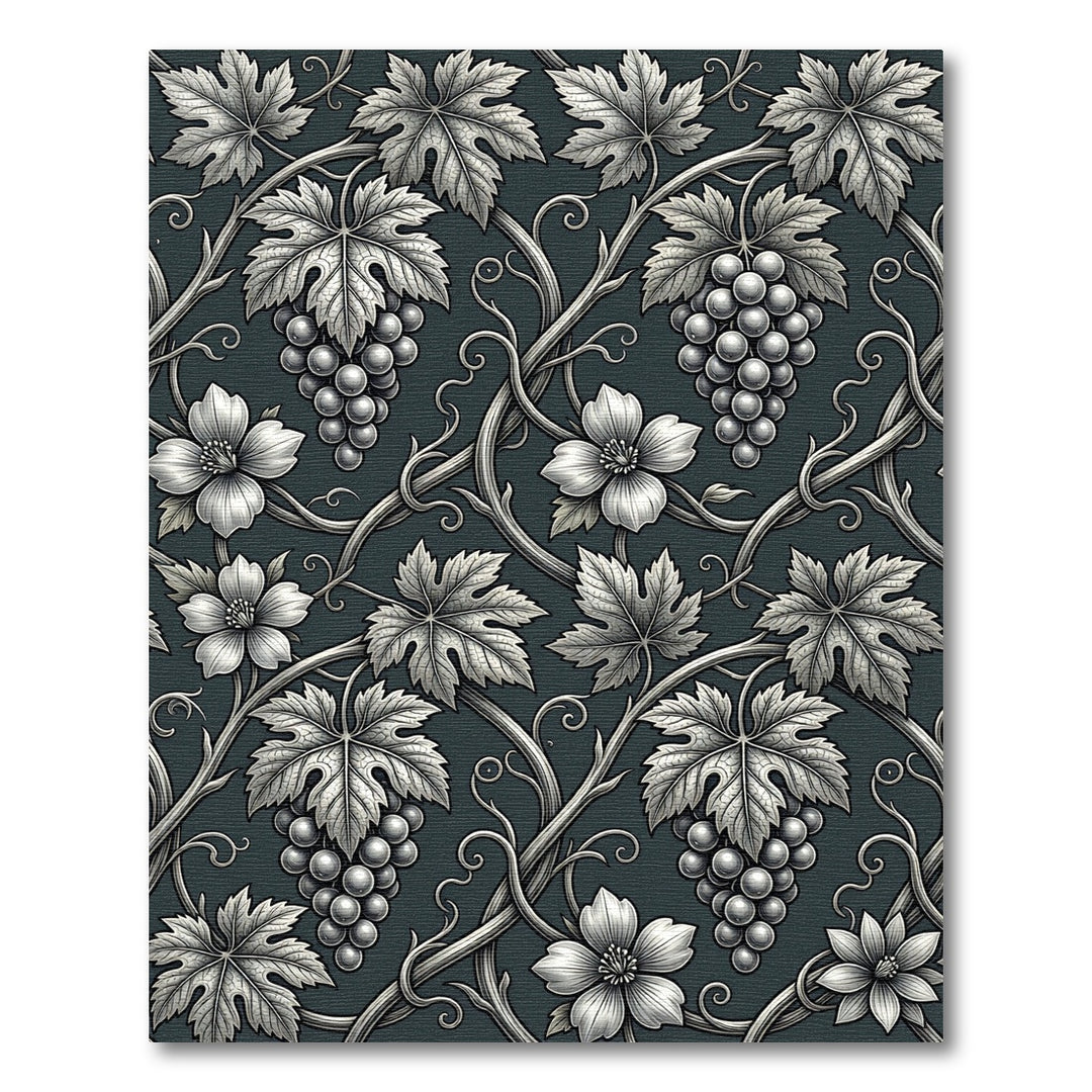 Art Nouveau Grapevine Floral Rug