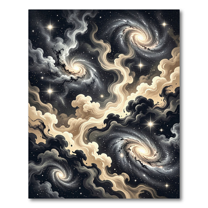 Cosmic Swirls Galaxy Night Sky Rug