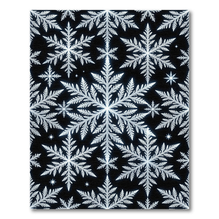 Winter White Snowflake Overlay Rug