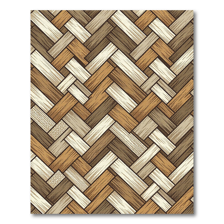 Woven Wood Herringbone Rug