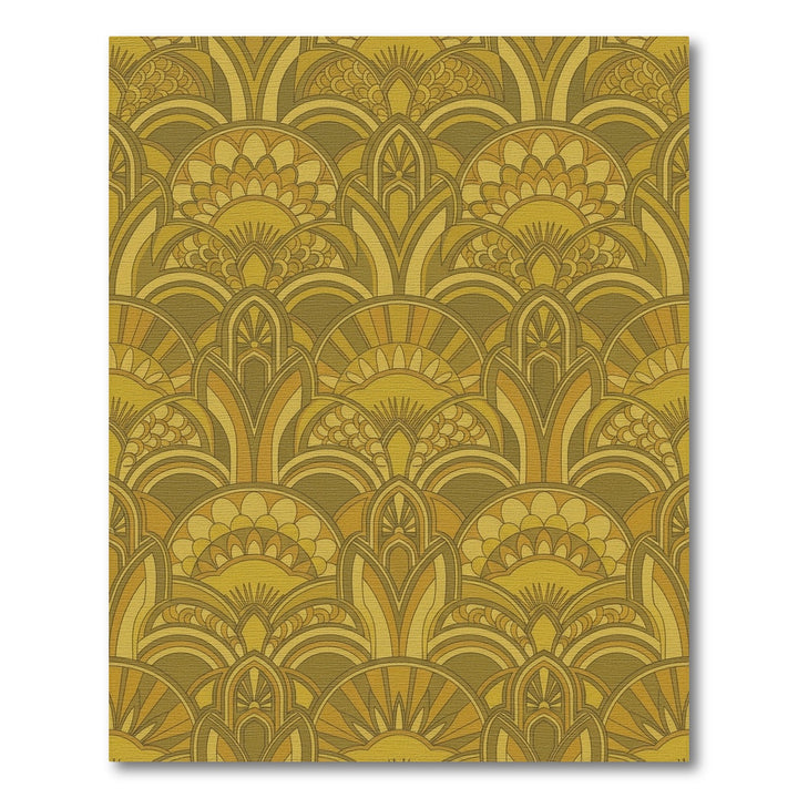 Vintage Gold Fan Arch Rug