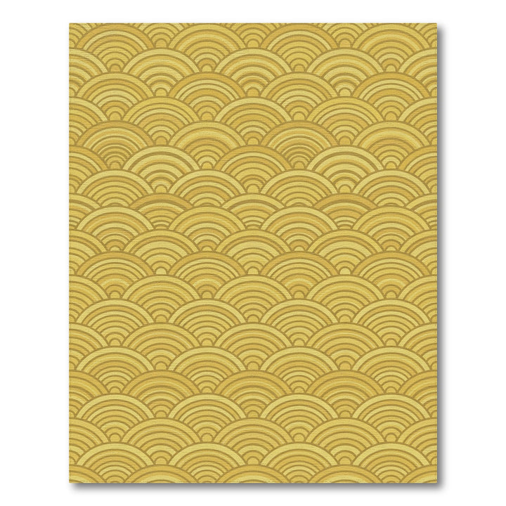 Golden Textured Scales Repeat Rug