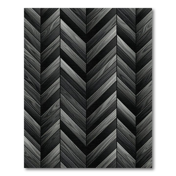 Dark Wood Chevron Floor Pattern Rug