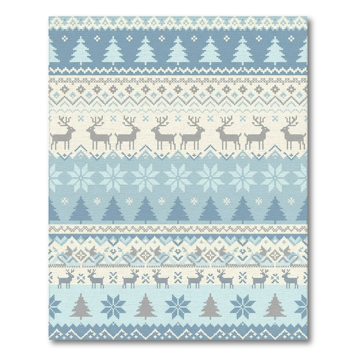 Winter Woodland Reindeer Fair Isle Rug