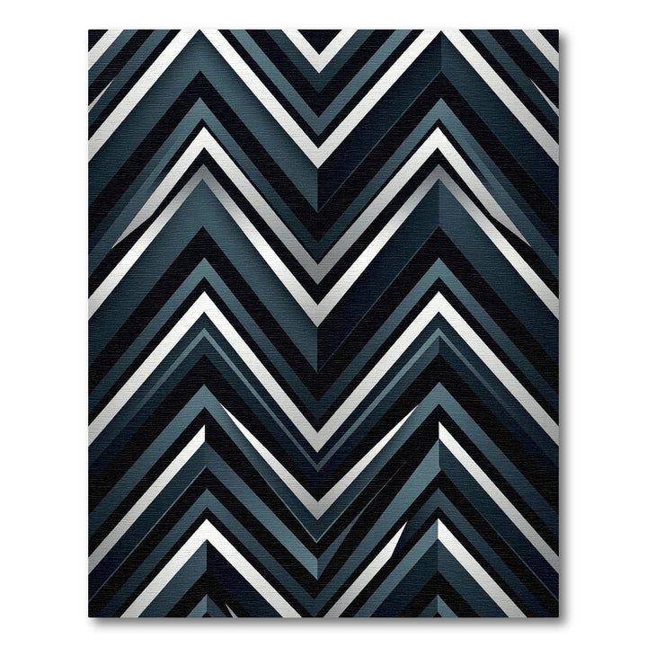 Modern Chevron Geometric Slate Rug